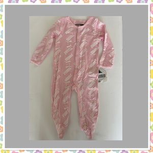 Girl’s Jersey Footie Baby Pajamas 6-9 months Onesie Puma